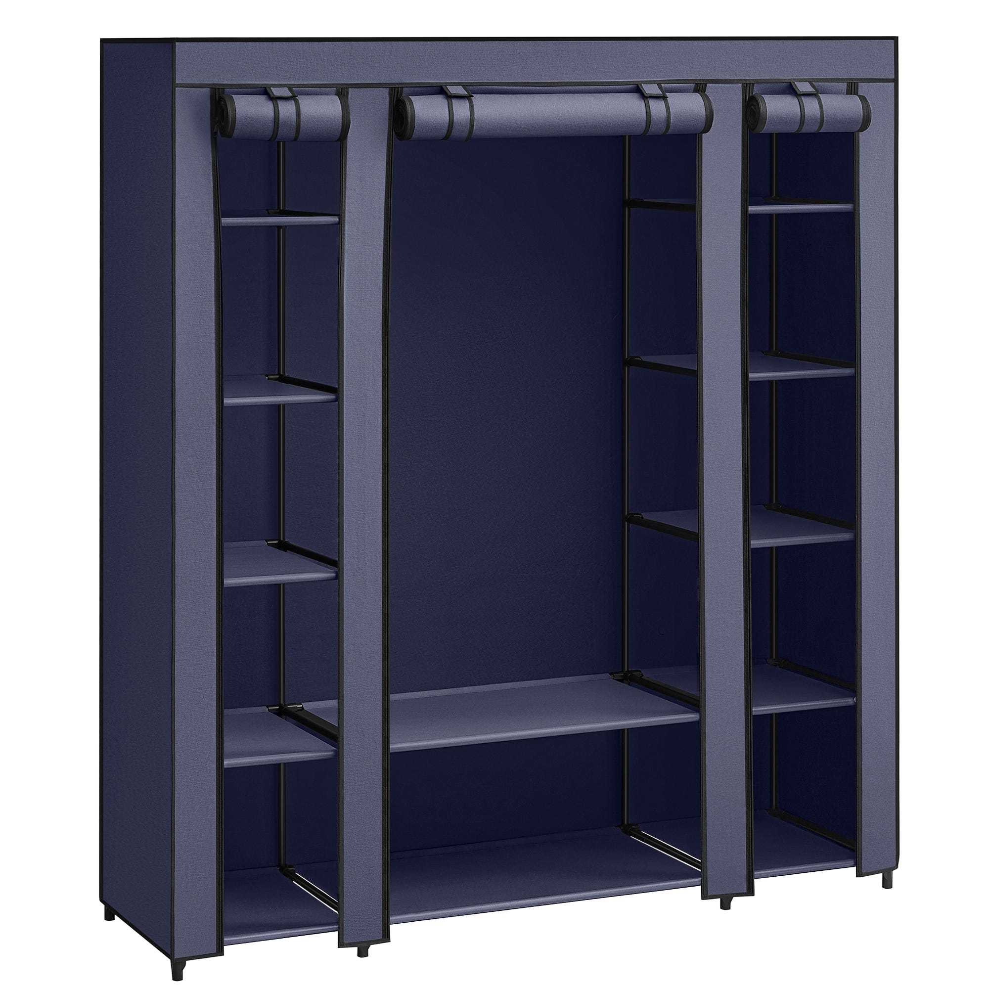 RELOVE Armadio Pieghevole In Tessuto Non Tessuto – Guardaroba 167x45x170 Cm Con Aste E Ripiani