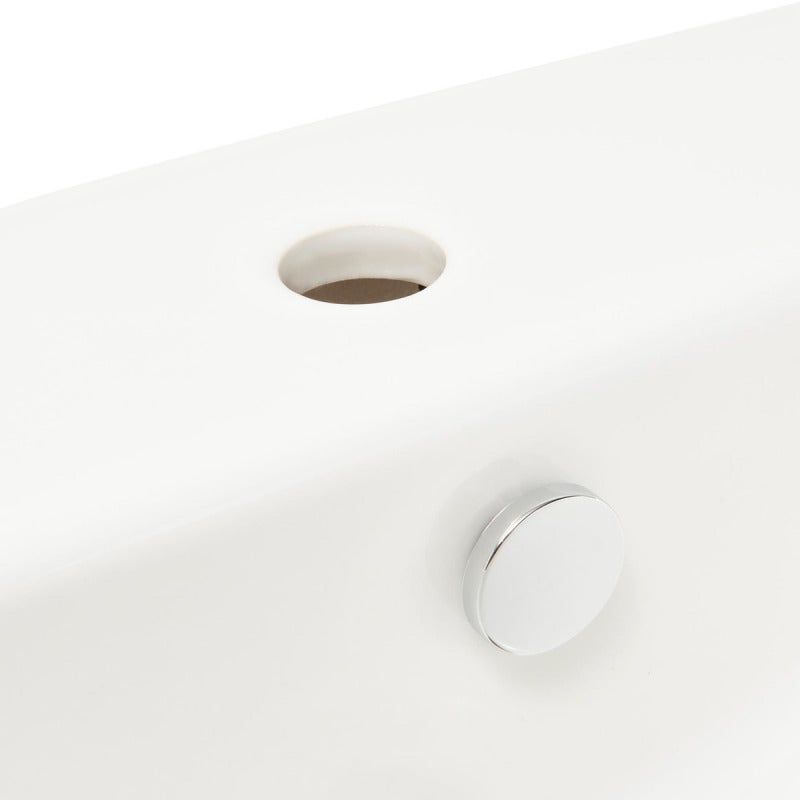 Vitra Integra Lavabo suspendu 50x43 cm avec trou pour robinetterie au milieu, Blanc (7048-003-0001) - 4