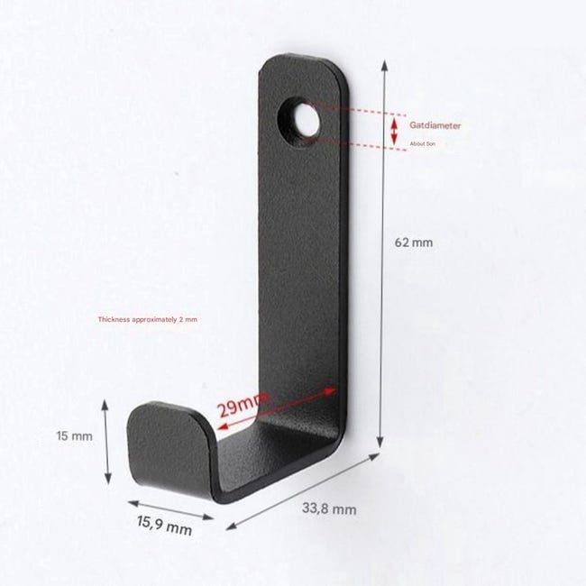 KATIMI 30 Ganci Neri Da Avvitare In Metallo, Con 30 Viti, Mini Ganci A Muro Per Appendere Vestiti, Tazze, Utensili, Per Cucina E Bagno