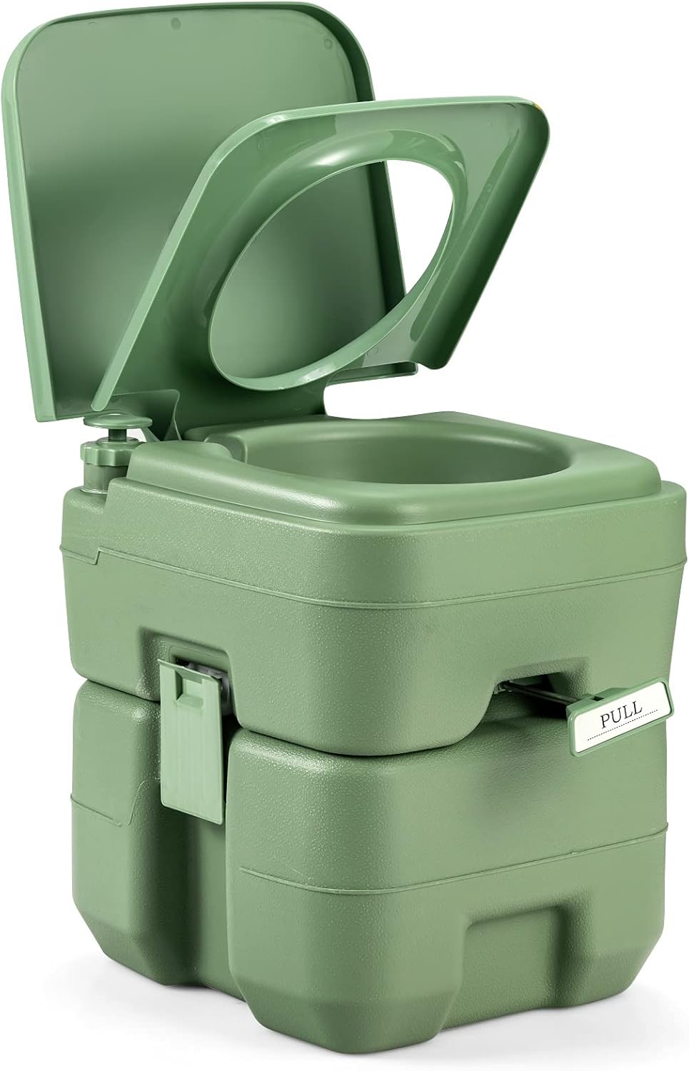 GOPLUS 20 L Toilette da Campeggio, WC Portatili, Secchio Rimovibile per i Bambini/Anziani, Portata di 100kg, Leggero da Trasportare, 36x42x43cm, Verde/Grigio