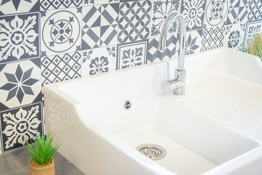 Evier Céramique Timbre D'office Grand Siecle Blanc 90cm - 5