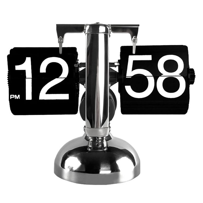 Digital Flip Down Clock Retro Minimalist Single Foot Mechanical Auto ...