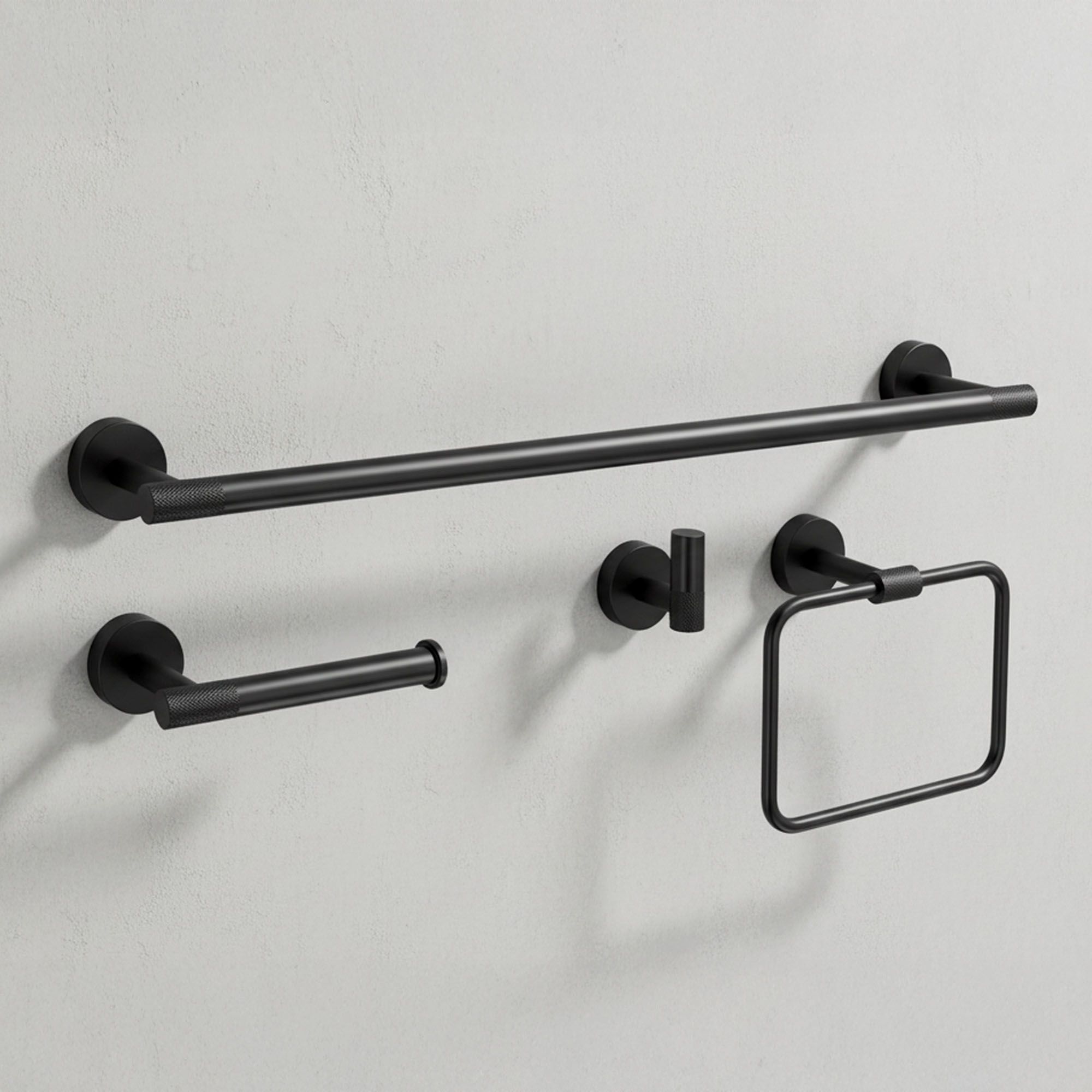Zestaw akcesoriów łazienkowych GRID Czarny 4 elementy