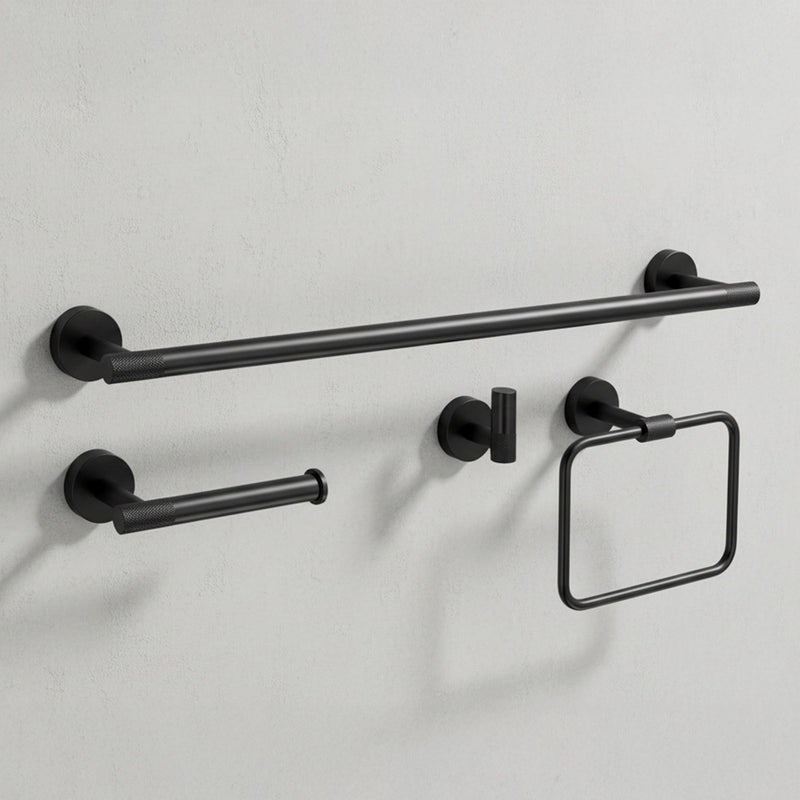 Zestaw akcesoriów łazienkowych GRID Czarny 4 elementy