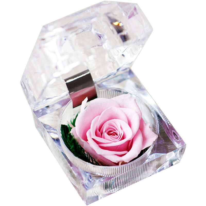 Scatola Regalo Con Rose Conservate - Fiori Eterni Rosa - 19 Rose - Regalo Di Compleanno Per Lei