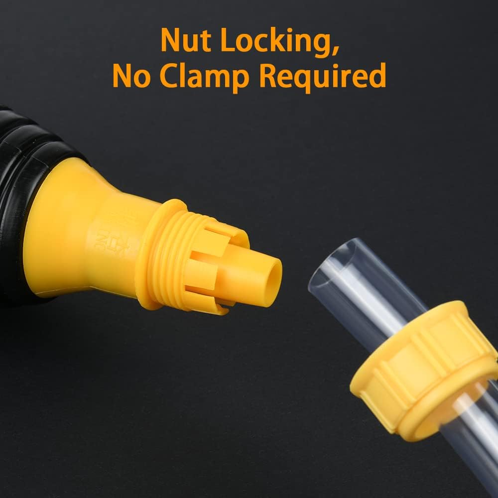 Pompe de transfert de liquide manuelle, pompe de transfert de carburant manuelle portable, pompe à main pour essence, gaz, diesel, eau, aquarium avec - 2