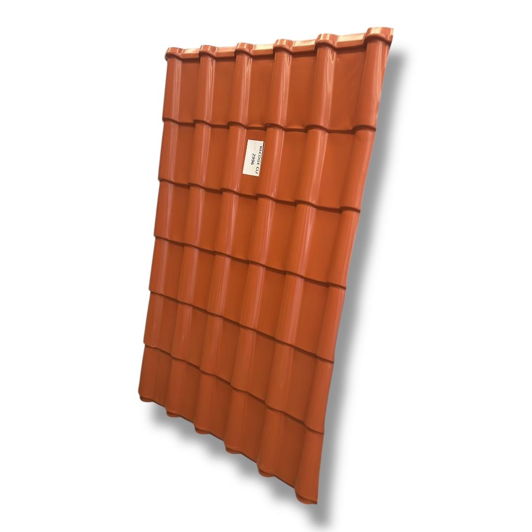 Pack de 2 plaques PVC imitation carrelage Valencia terre cuite 219 x 72 cm - 3