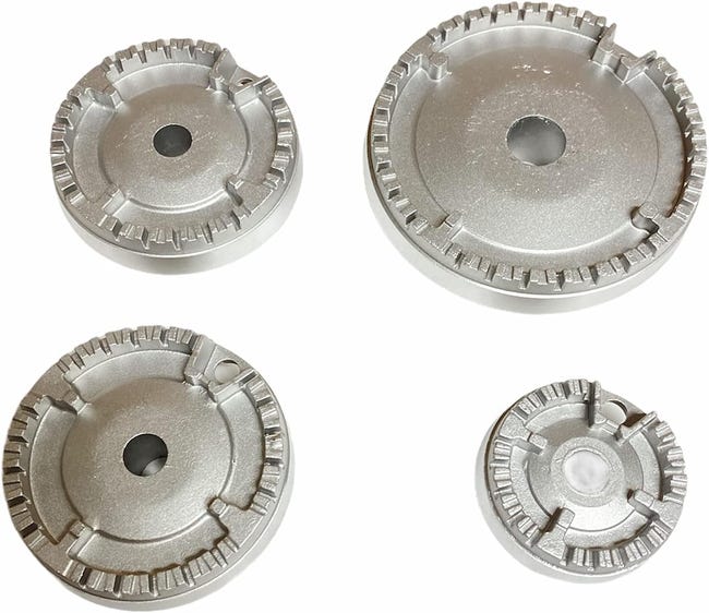 Ricambio Cucina Ariston Set 4 Spartifiamma Per Cucina Gas - Nero Lucido, Non Originale Fornelli Cucina Ricambio - Foto 8