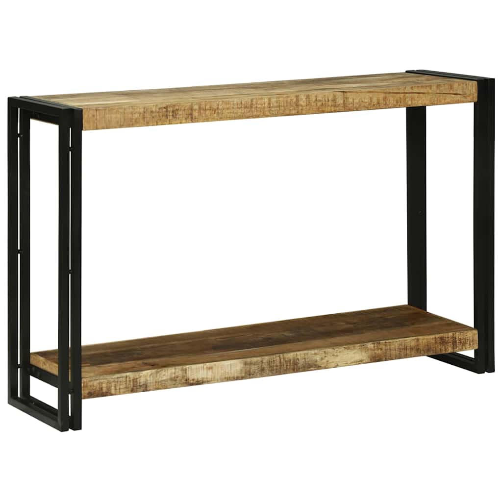 Table console 120 x 33 x 75 cm Bois de manguier brut massif | Leroy Merlin