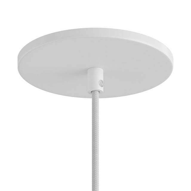 creative cables - Rosace encastrable au plafond avec 1 trou central (Blanc mat)