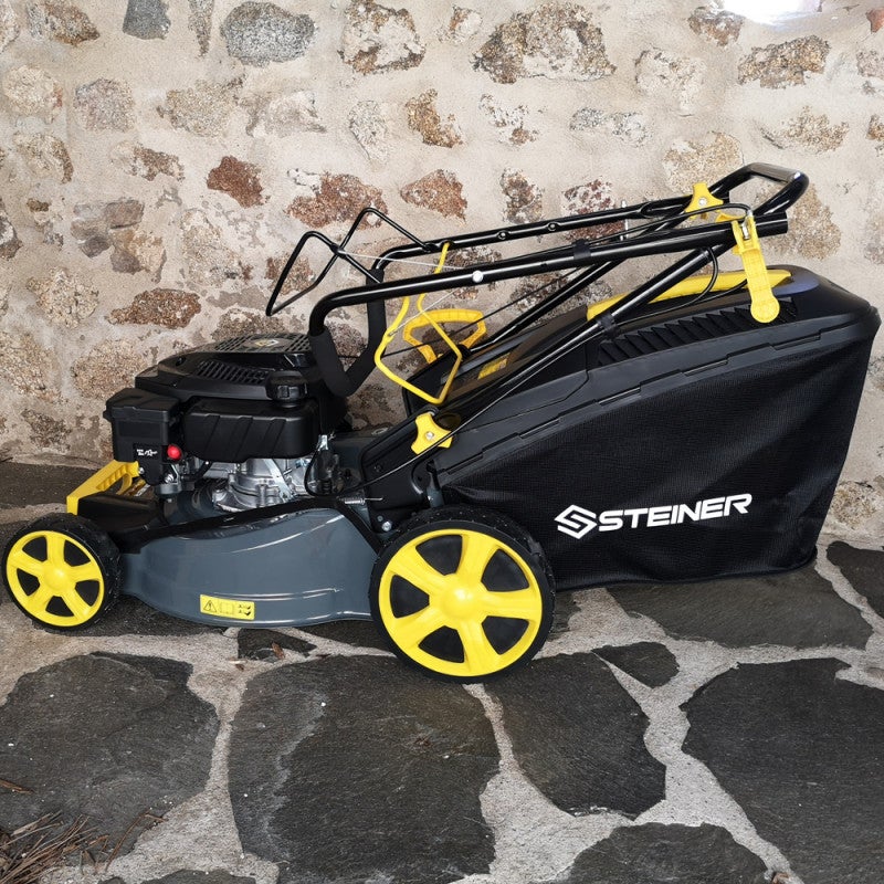 Tondeuse thermique tractée 4 en 1 mulching 46 cm 4CV 144cm³ STEINER - 7