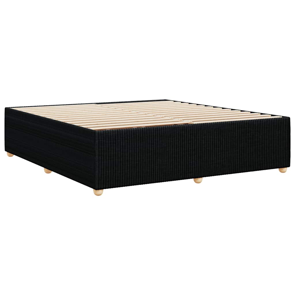 Cadre de lit sans matelas noir 180 x 200 cm tissu - 6