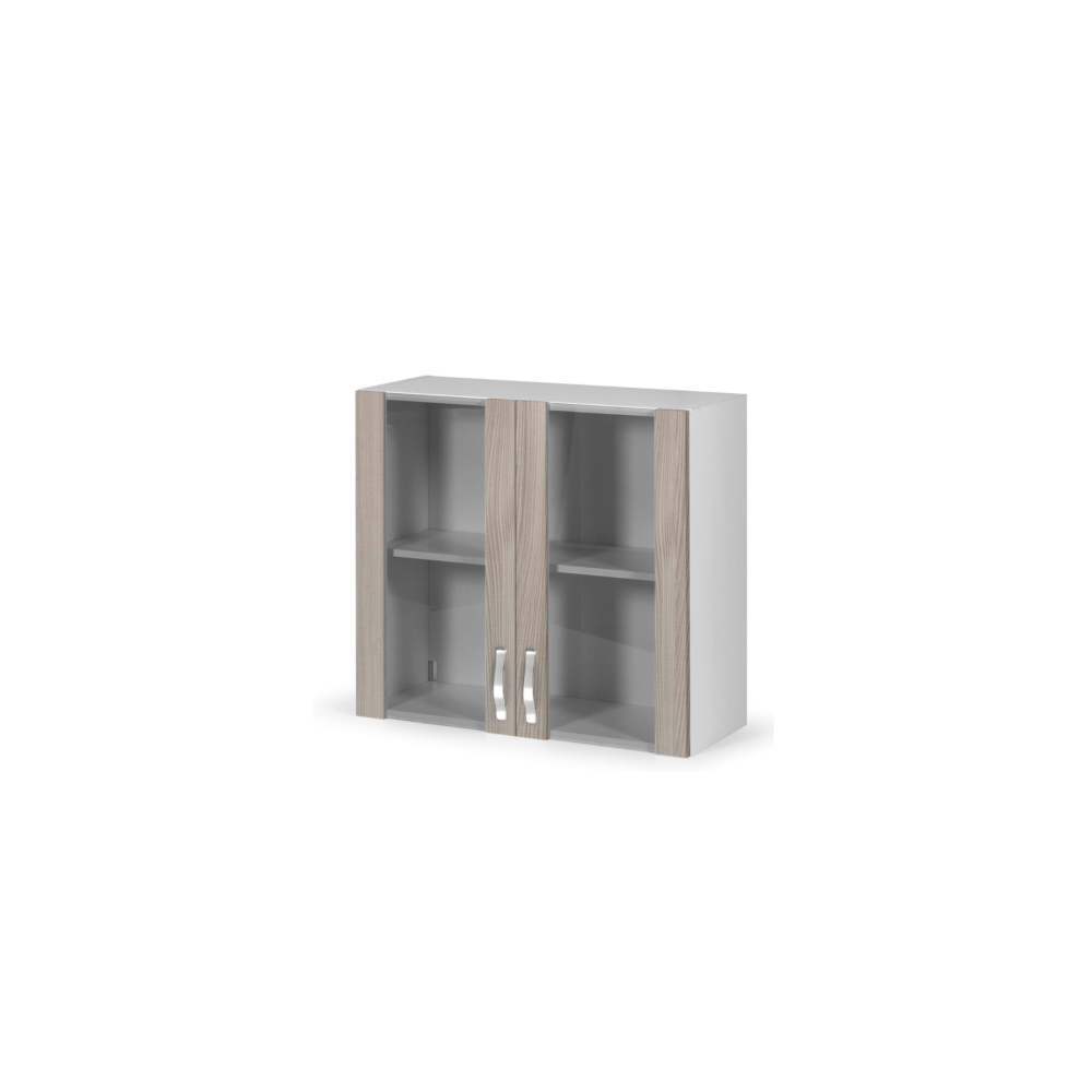 Armario de pared con dos puertas de olmo en madera de melamina h.72x80x32 cm