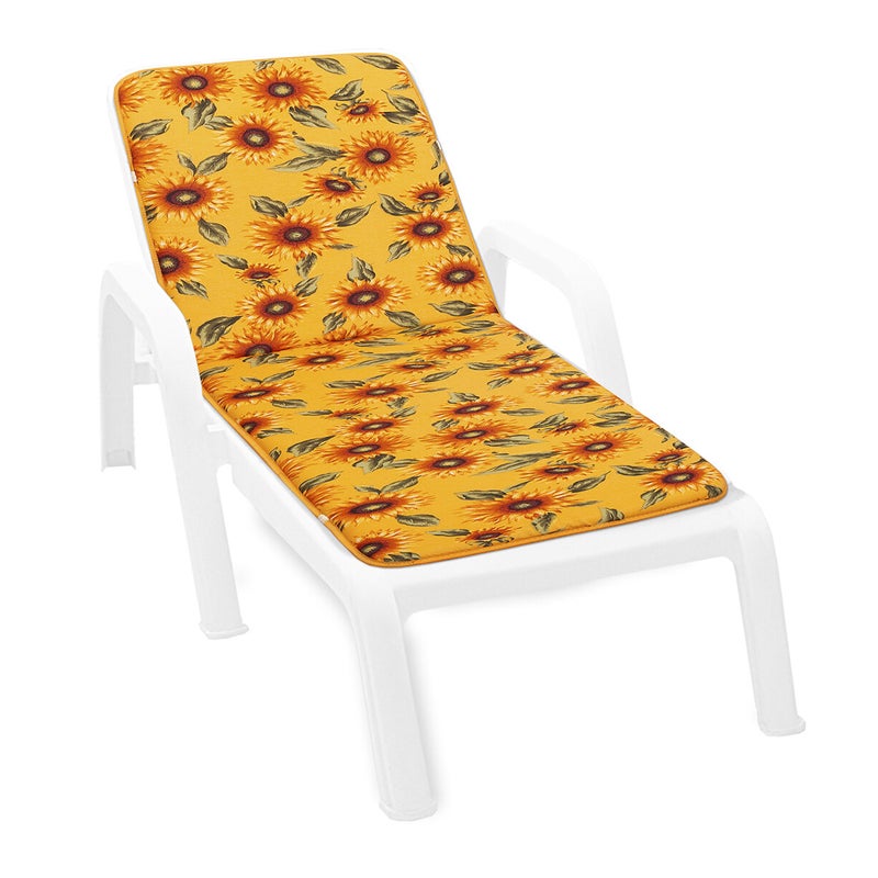 Poduszka Na Leżak 100% Wyprodukowano We Włoszech Miękki Leżak Składanie Żółte słoneczniki