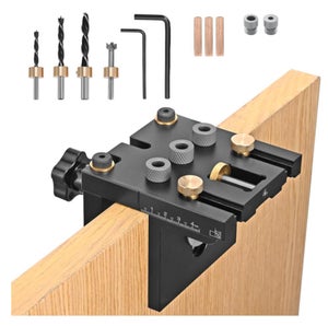 HURRISE Gabarit De Perçage Pour Chevilles En Bois Avec Jauge Centrale