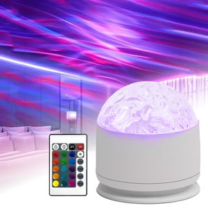 Proiettore Aurora Borreale A Forma Di Scrigno Del Tesoro – Luci Polari Per Soffitto E Pareti, 8 Colori, Telecomando, Per Camera Da Letto
