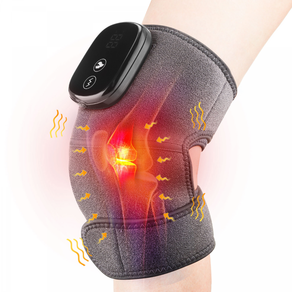 Eléctrica calefactables,almohadilla de masaje vibratorio para hombro y codo,compresa calientes de para protección articular contra el calor