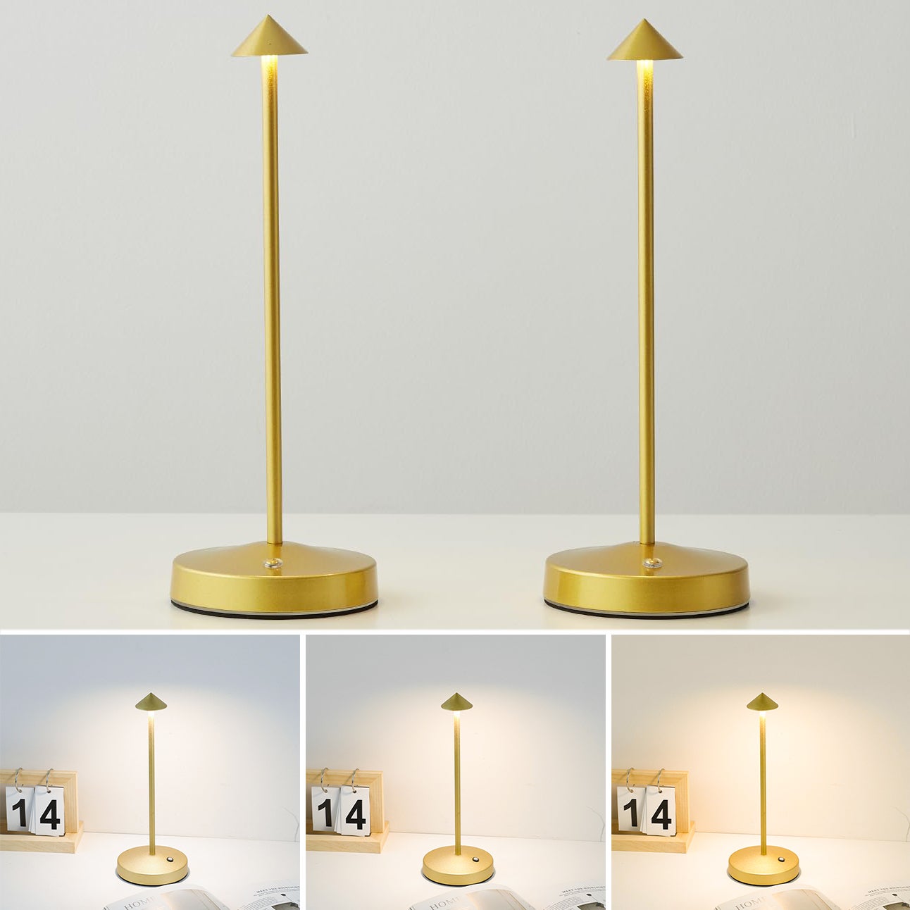 Lampe De Table LED Sans Fil Avec énergie Solaire, Avec Commande Tactile, Lumière Blanc Chaud, Intensité Variable En Continu, Blanc | Éclairages Mobile | Éclairage, Leds & Lampes De Poche