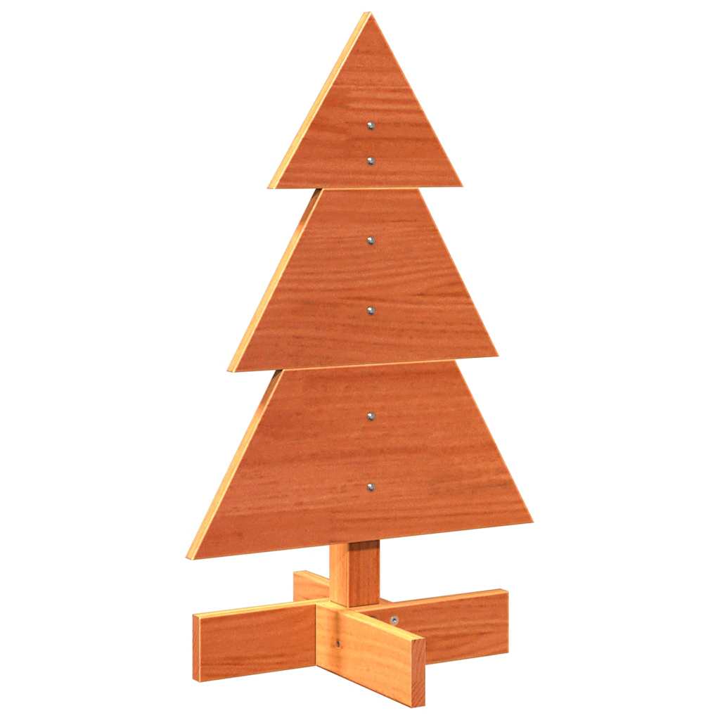 60 cm woskowana brązowa choinka z litego drewna sosnowego - COMFORTXL