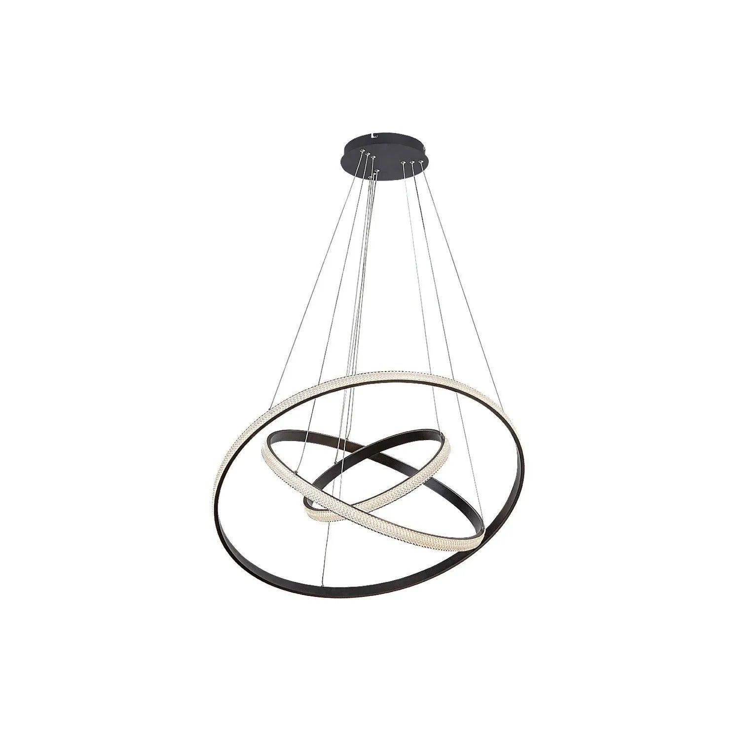 Żyrandol GRETE LED 100W Ciepła biel 4450lm czarno-biała wym:150x80x80cm Rabalux