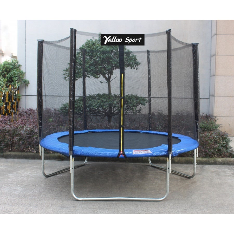 Trampolino Per Bambini Pieghevole 36 Pollici Con Maniglia Regolabile, Tappeto Elastico Sicuro, Capacità 60 Kg, Per Interni Ed Esterni, Blu - 3