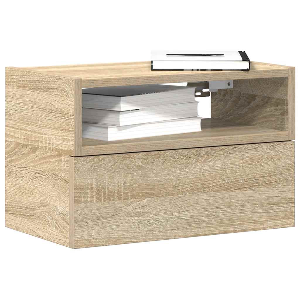 Comodino Rovere Sonoma 40x35x47,5 Cm In Legno Multistrato 827330 - 10