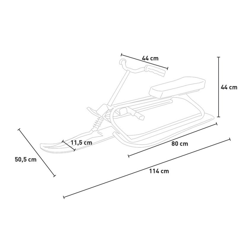 Luge Snowblade pour enfants avec guidon freins et pédale Dasher - 7