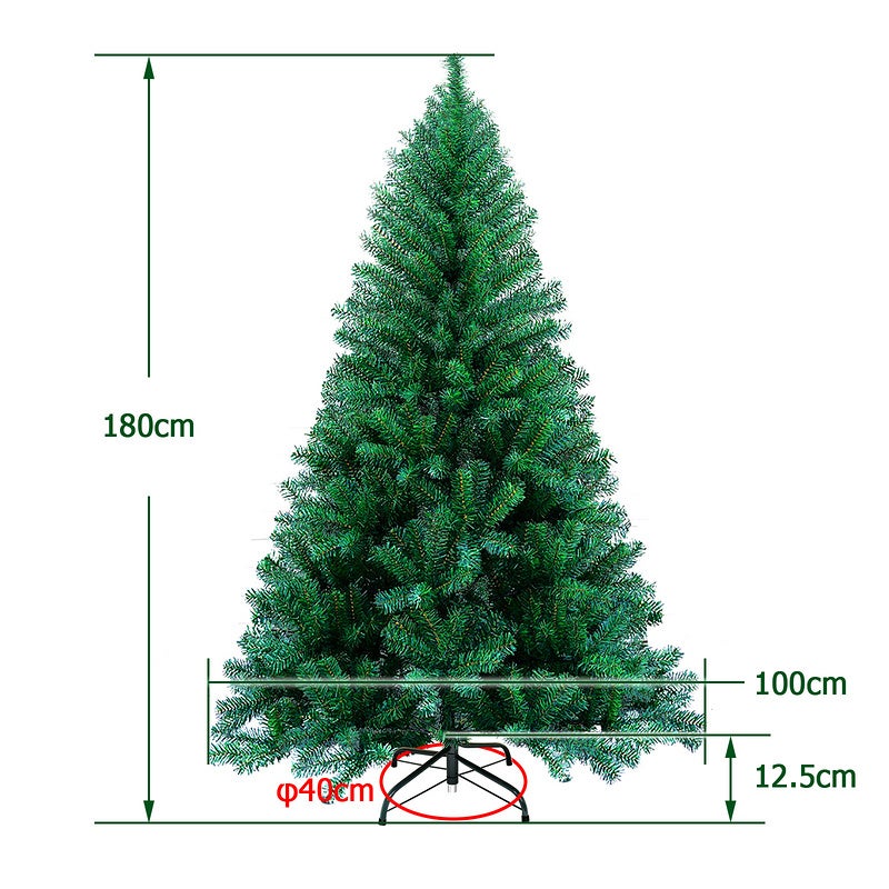 LEADZM Albero di Natale artificiale da 180 cm, albero di Natale con