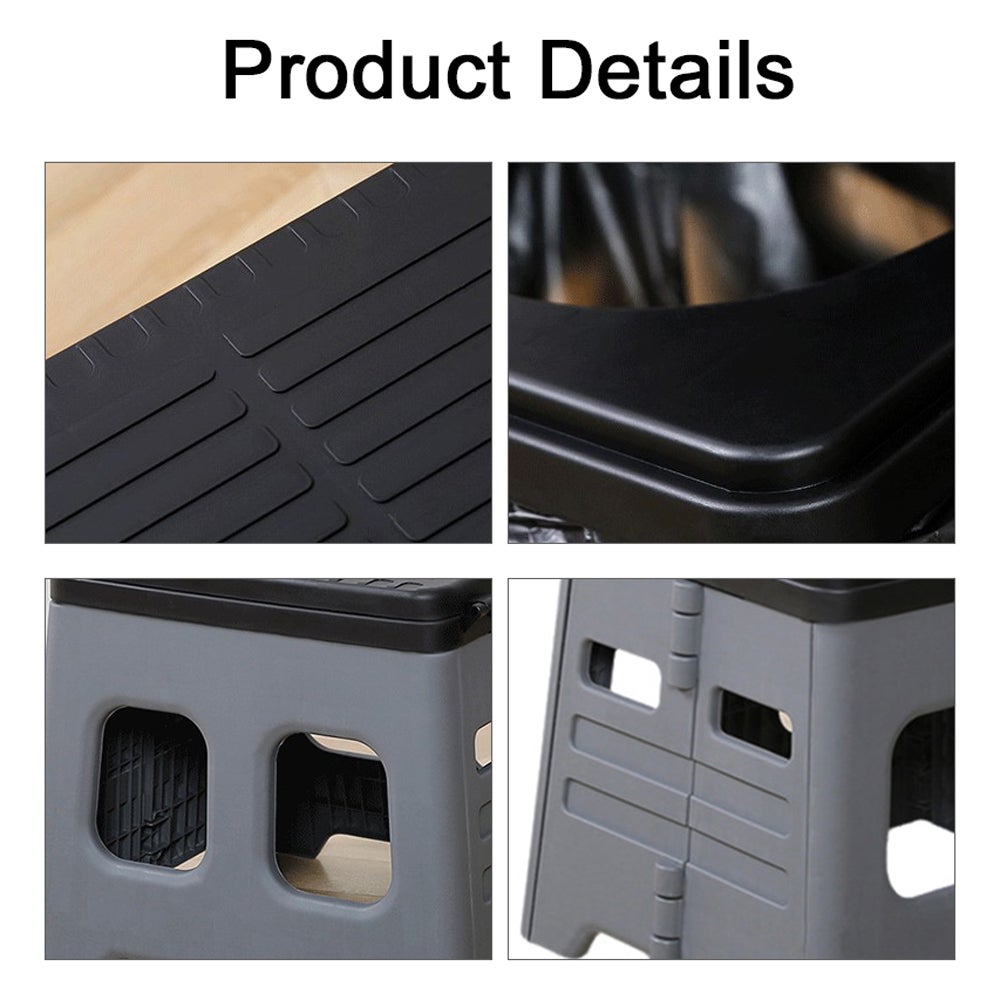 Voyage extérieur voiture wc portable avec couvercle dissiper goût toilette camping pliable wc portant 150KG gris - 2