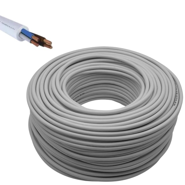 Cavo elettrico grigio fror gommato flessibile tutor quadripolare antifiamma *** lunghezza : metri 50, sezione conduttore : 4x1,5mmq
