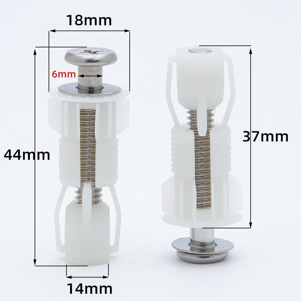 2 Pièces Fixation Abattant WC,Fixation Cuvette WC,Fixation Abattant WC Universel,pour Siège de Toilette,Matériau en Nylon - 2