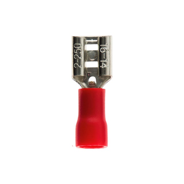 10 cosses clips femelles Ø6,3mm - Rouge - Zenitech
