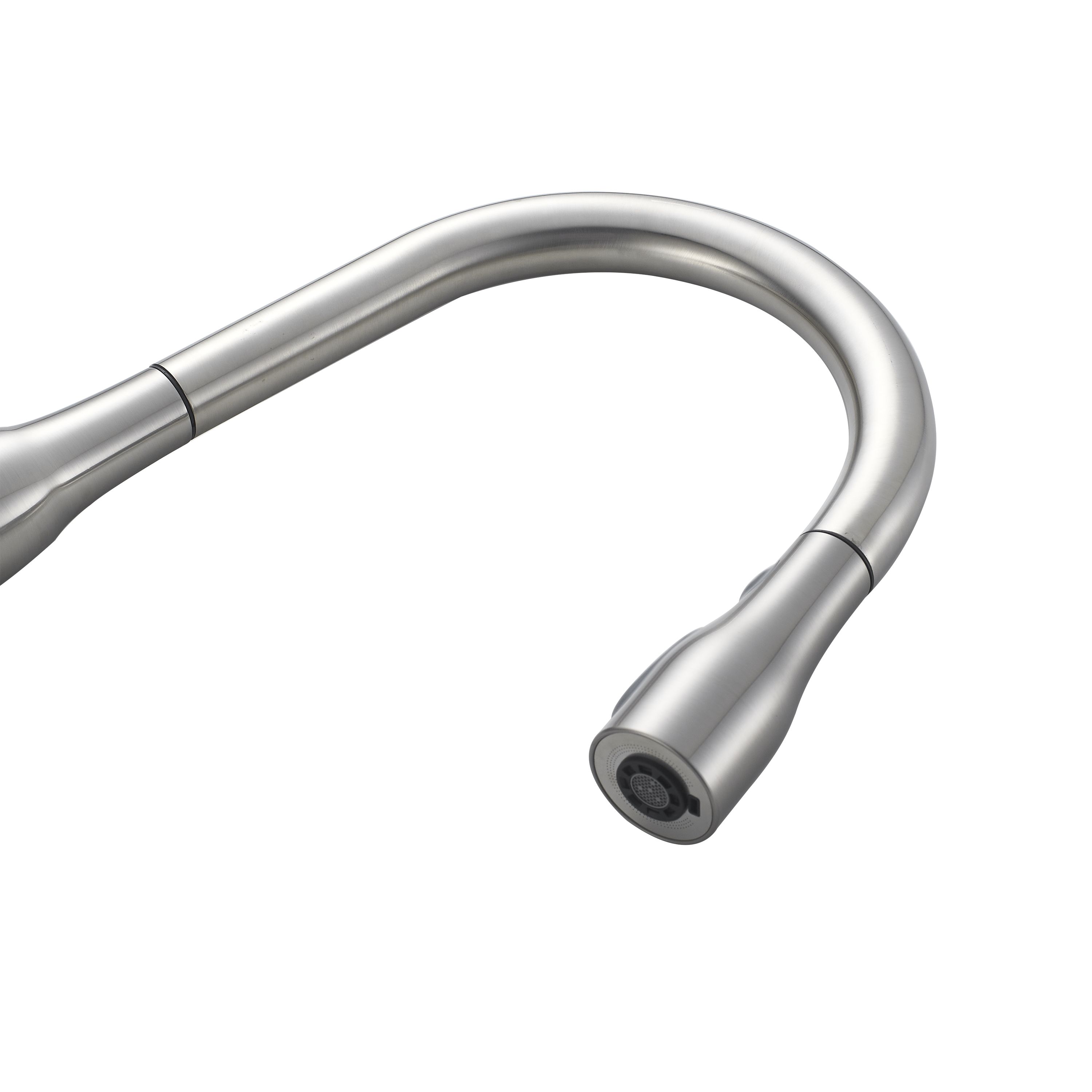 Rubinetto da cucina con canna alta e doccetta estraibile FANNY - 3 tipi di getto - Cromo spazzolato - DELINIA - 6