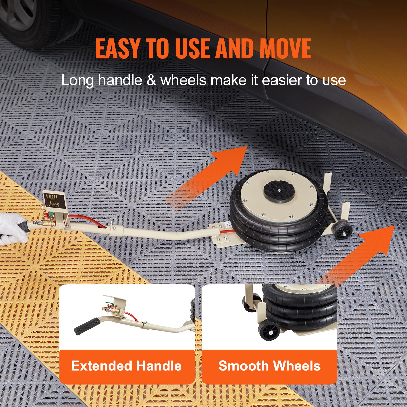 Macaco Pneumático SucceBuy Tripla Bolsa 3 T, Elevador Rápido para SUV e Carro, Levantamento sem Esforço - 7