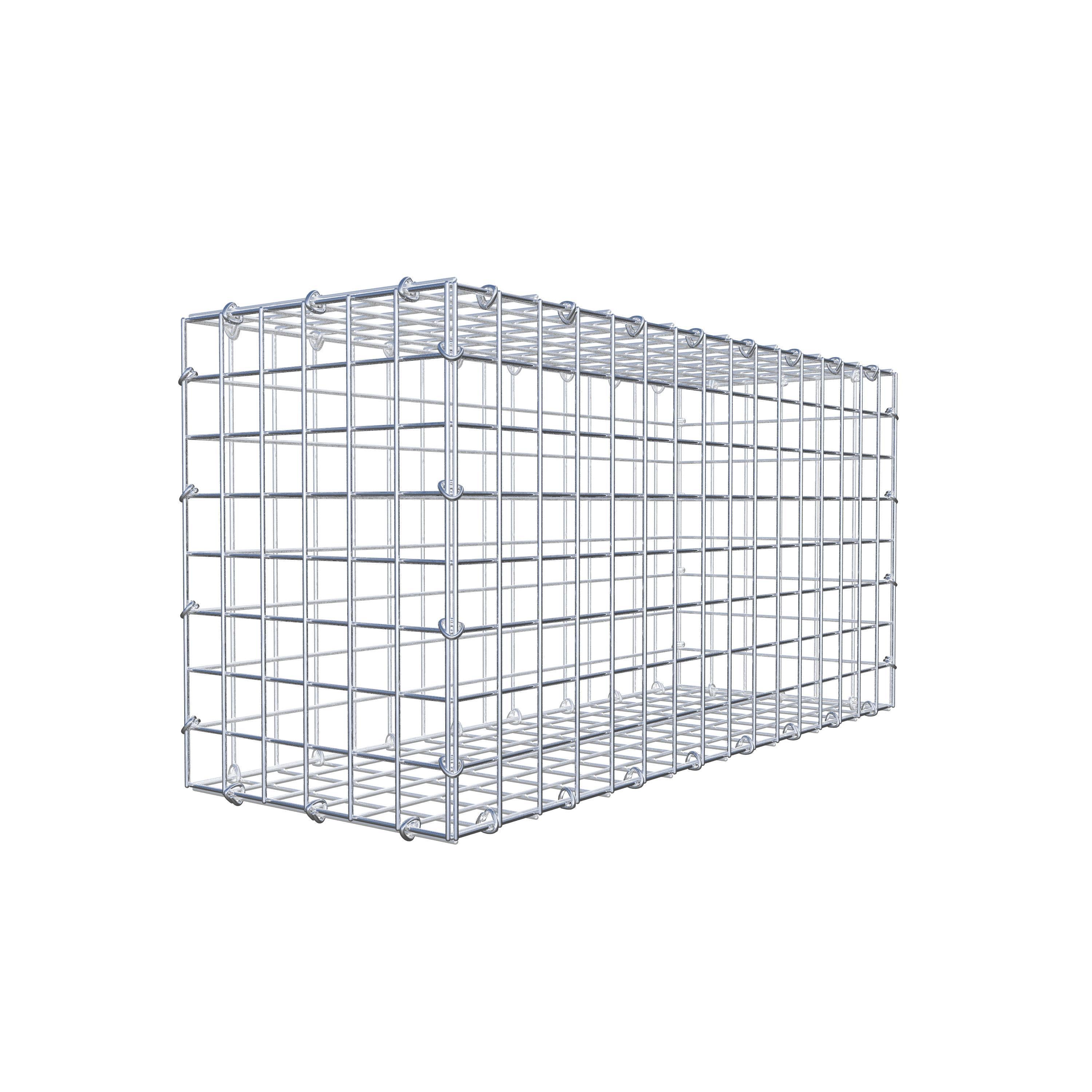 Gavión de acero galvanizado 80x40x30cm (LxAxP), malla 5 x 5cm, Anillo en C, jaula metálica para muro o jardín - 2
