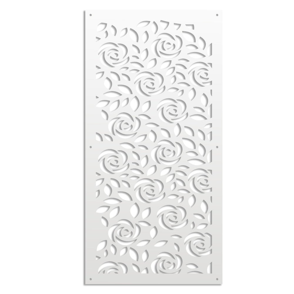 PETALI - Panel perforowany z PVC - Osłona przeciwsłoneczna - Rozmiar 47x94 cm - Grubość 1 cm - Kolor BIAŁY