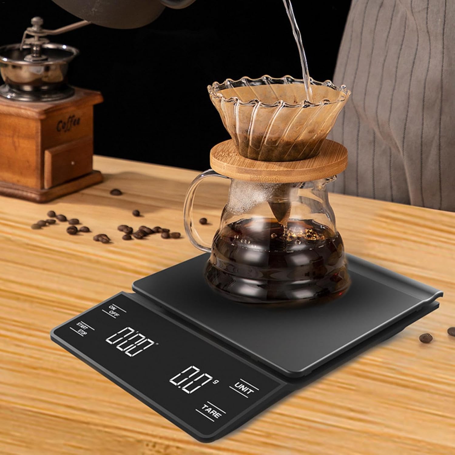Digital Kitchen Scale, USB Rechargeable Coffee Scale, 3Kg/0.1g Kitchen Scale, Portable Espresso Scale, Precision Coffee Scale, Rechargeable Kitch - 3