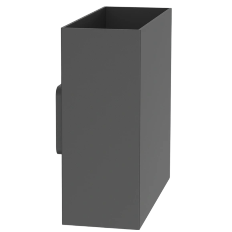 Luminaria de pared exterior - negro - 12.5w 3000k 400lm - 180x180x84mm - up 75º, down 45º - ip54 - cri>80 - 2 salidas - ac100-240v