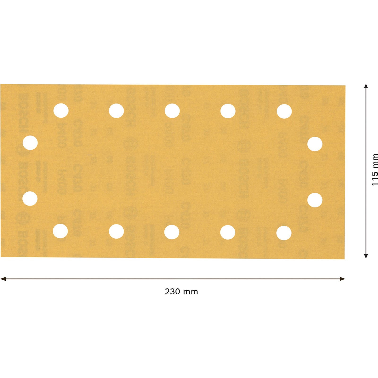 Papel de lija EXPERT C470 con 14 orificios para lijadoras orbitales 115 x 230 mm, G 400 10 unidades - 7
