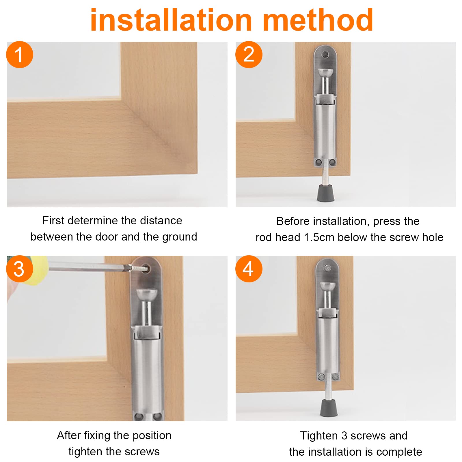 Arrêt de Porte en Métal avec Commande au Pied, Bloque Porte Sol, Stop Porte, Cale Porte, Bloc Porte, Butée de Porte Support de Porte en Alliage de - 6