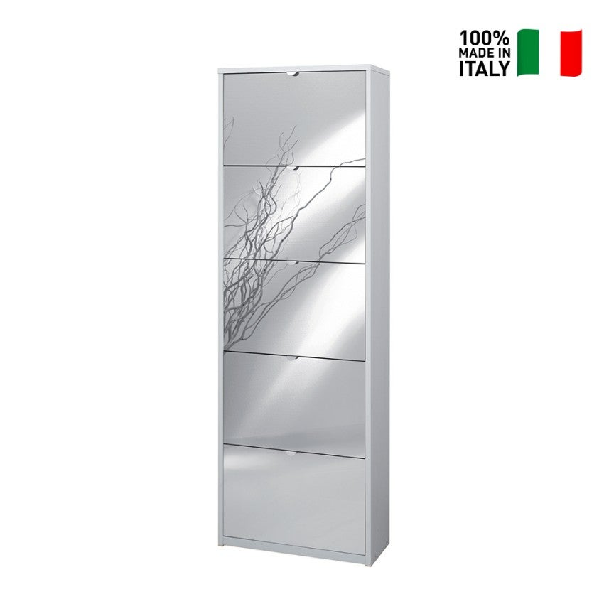 Armoire à chaussures 5 portes miroir 25 paires de chaussures design moderne Roy - 3