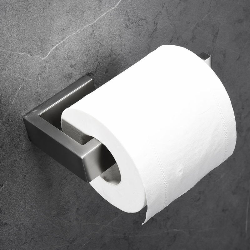 Porte-rouleau d'essuie-tout noir en acier inoxydable de qualité supérieure pour organiser les rouleaux de papier essuie-tout de cuisine, distributeur de rouleaux de comptoir à une main avec base lestée