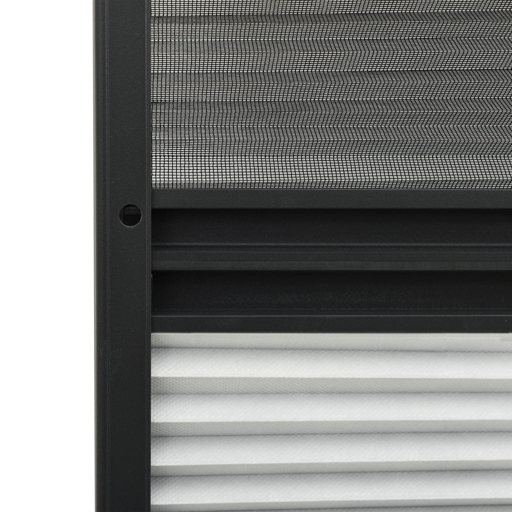 vidaXL Moustiquaire plissée pour fenêtre Aluminium 60x80cm avec auvent - 5