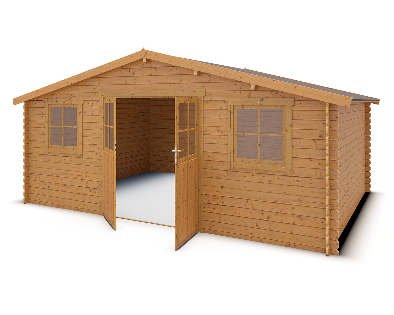 Abri de jardin bois marron 19,5 m2 Neptune - 2