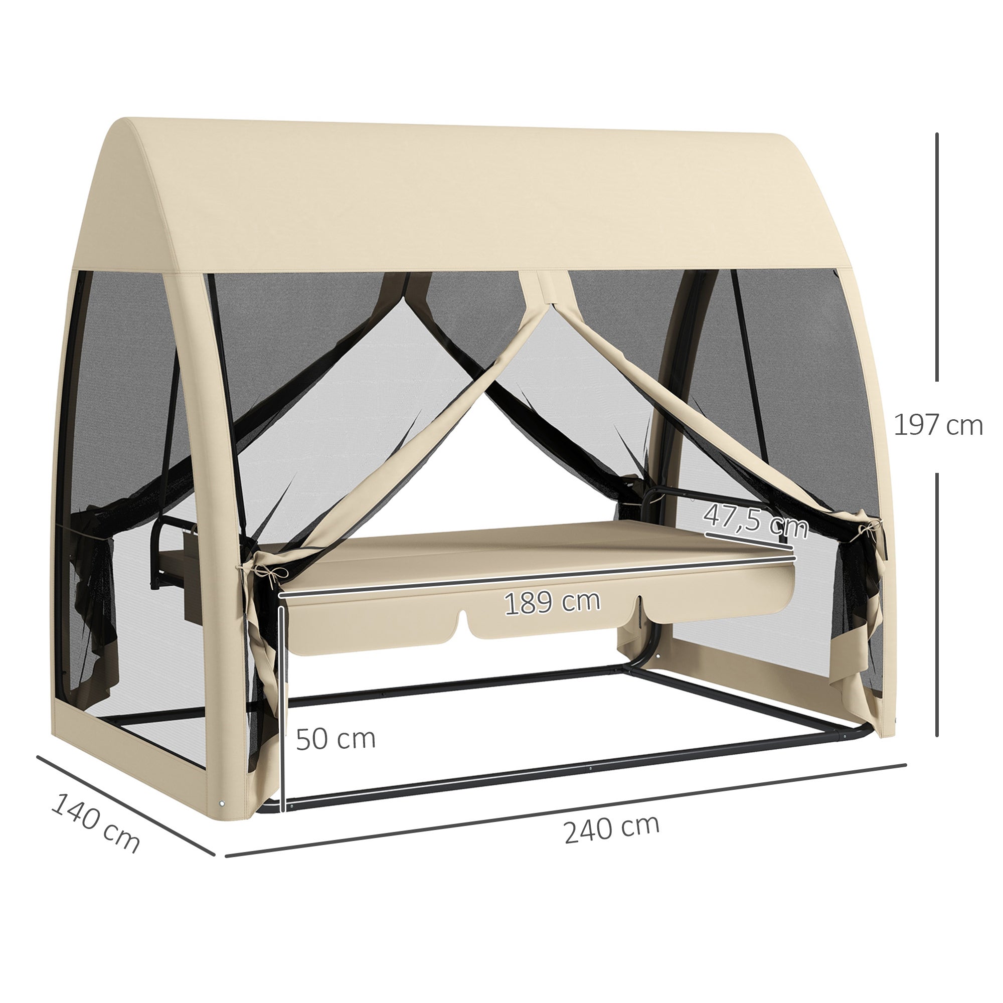 Balancelle de jardin Polyester Outsunny - 3