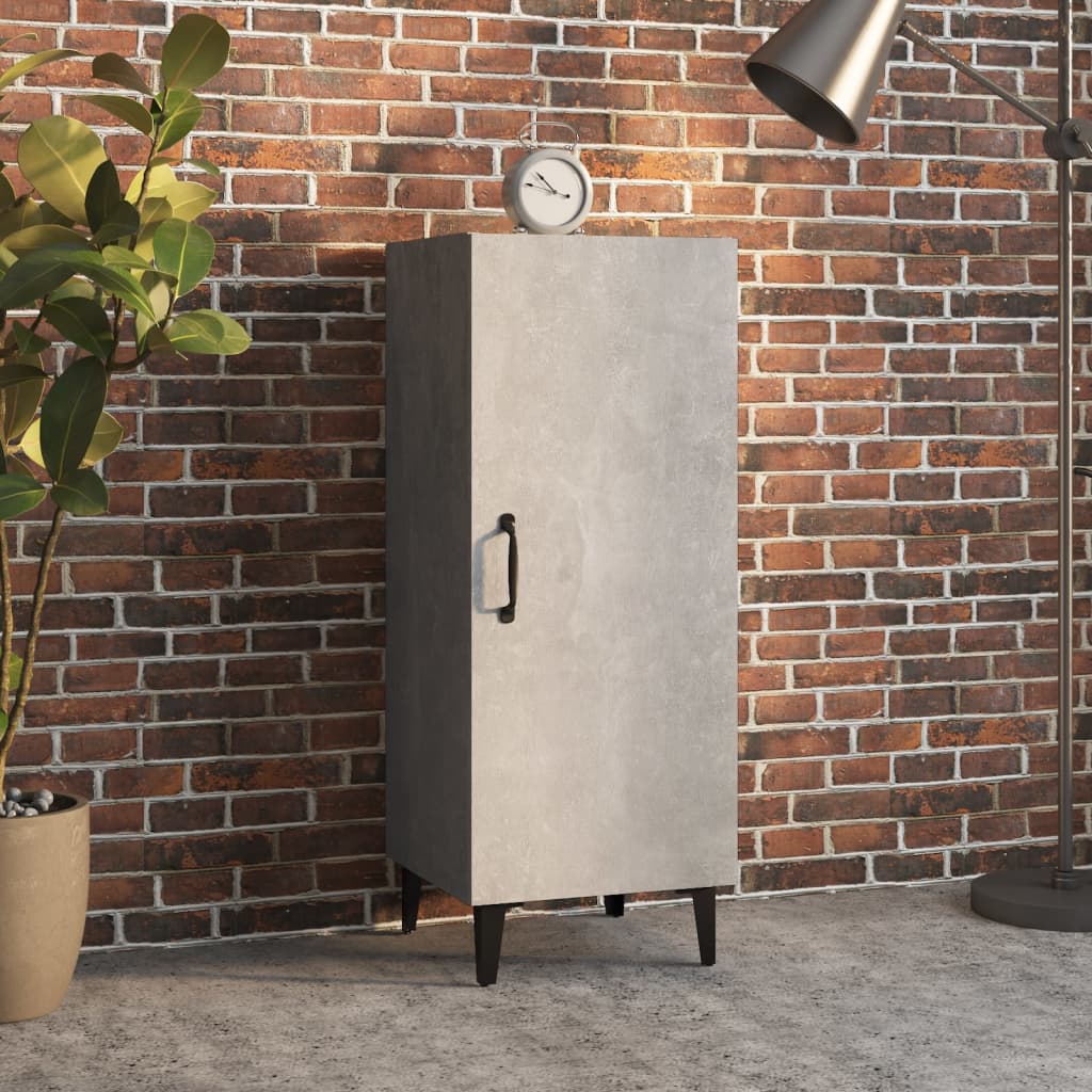 vidaXL Mobile Buffet Grigio Cemento 34,5x34x90 cm Legno Multistrato