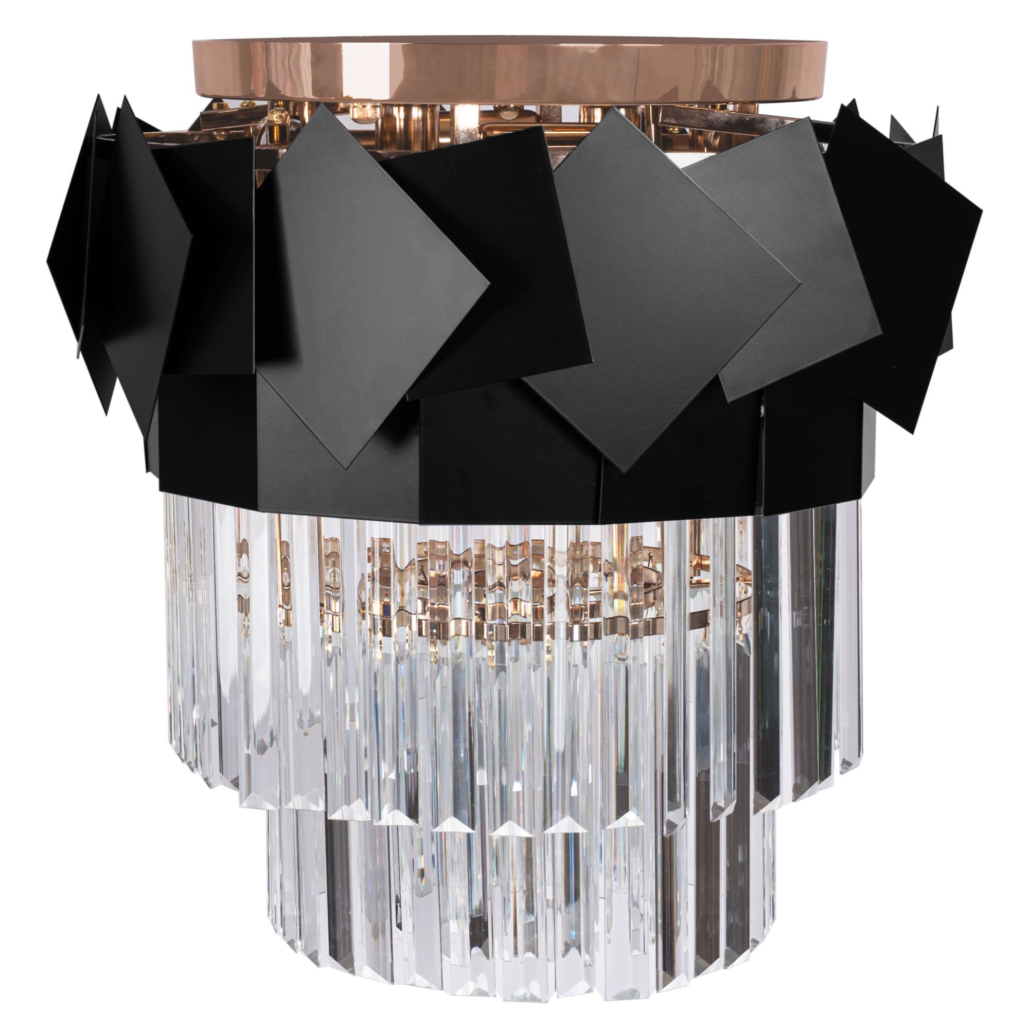 Lampa Sufitowa Wisząca Kryształowa Toolight App1309-C Złoty