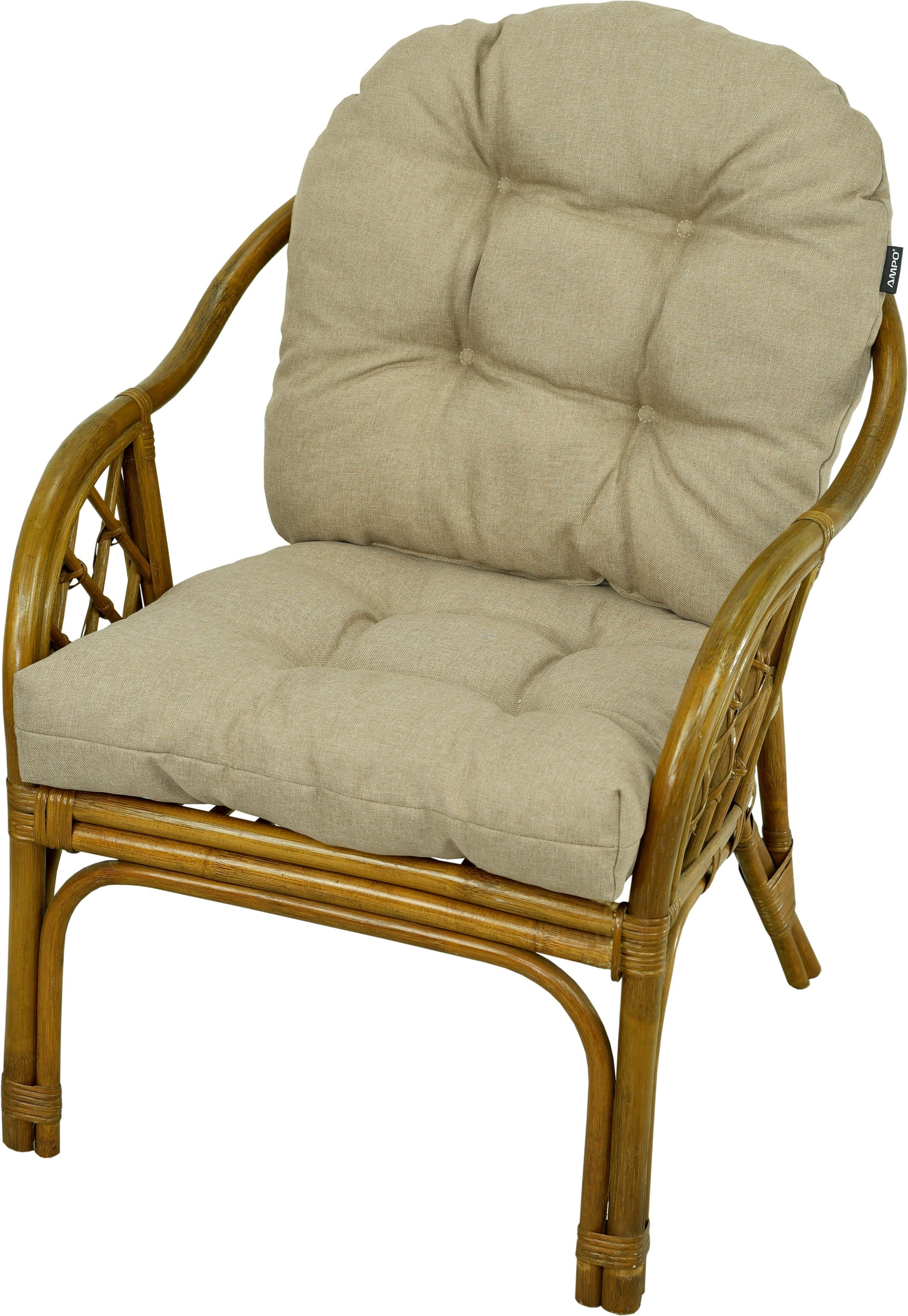 Poduszka na fotel rattanowy AMPO beżowy 1 szt.