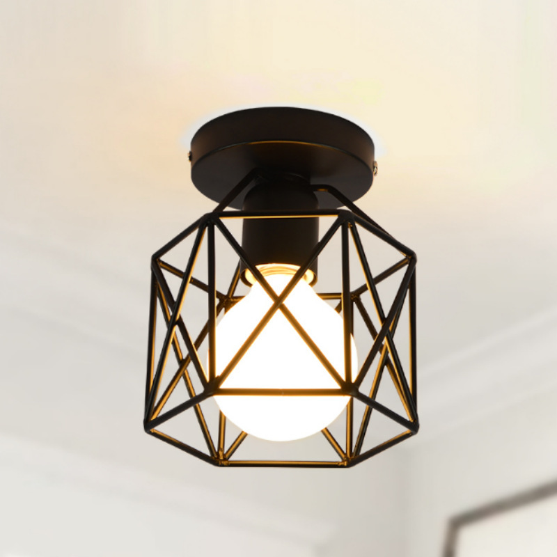 Paralume Vintage In Metallo Nero - Stile Industriale Per Lampada A Sospensione - H19,5 X 10 Cm