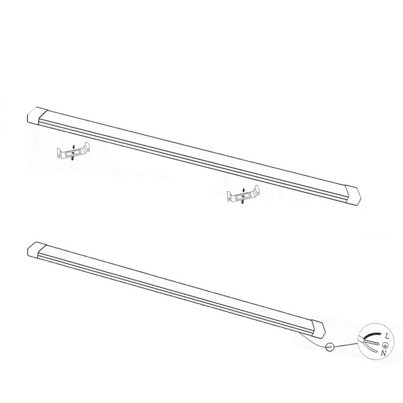 Réglette LED 120cm 50W - Blanc Neutre 4000K - 5500K - SILAMP - 5